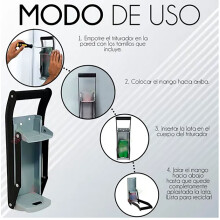 Metal Can Crusher with Easy Installation for Walls and Countertops