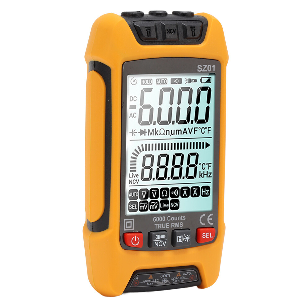 Digital Multimeter Kit - High Accuracy Fire Tester Orange Large Lcd 6951332459865