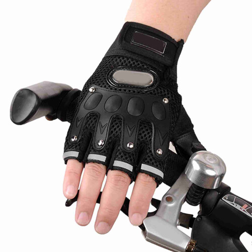 2 Stück Halbfinger-Fahrhandschuhe, Netzgewebe, Handfläche 24cm 2