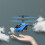 Mini 2-Kanal RC-Hubschrauber blau USB 10,5x18cm 5