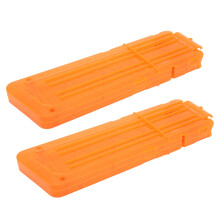 2 PCS Soft Magazine Clips for Soft Shooting Toy - Orange, 15Dart, 26x8x2cm