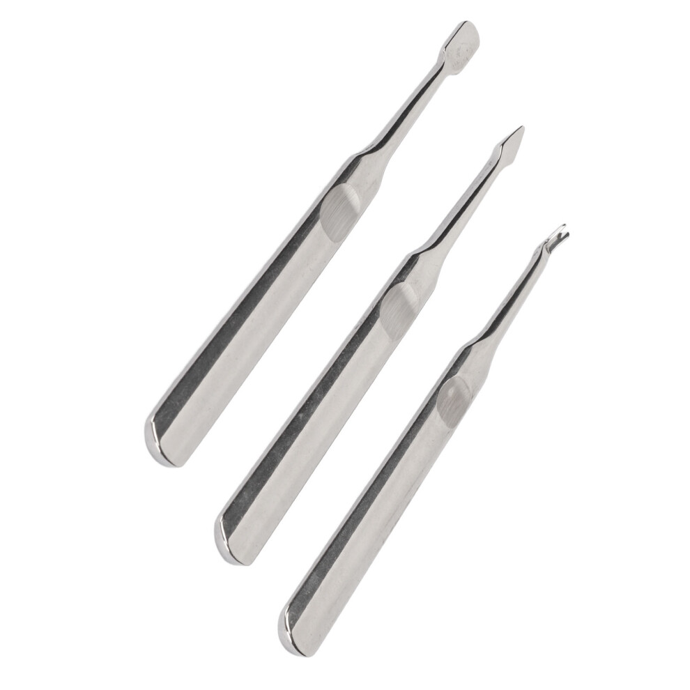 Professional 3pcs Nail Cuticle Pusher & Trimmer Set for Salon & Home