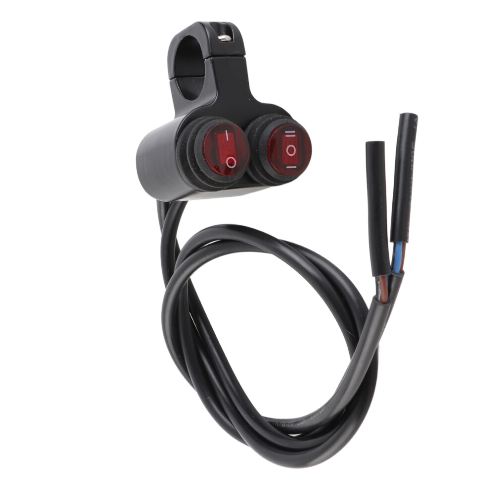 Water Resistant 12V Motorcycle Emergency Flashers Switch Aluminum Alloy With Indicator Light 4981332469818