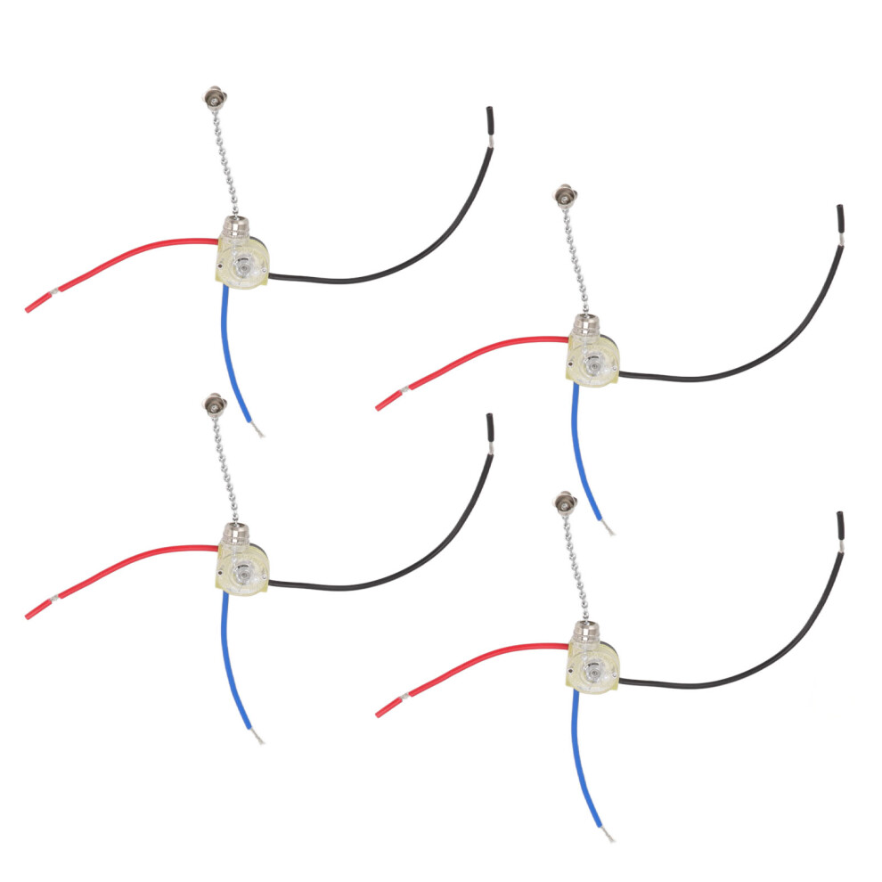 4Pcs Ceiling Fan Light Switch With 3 Wire Pull Chain 250V/125V 3411332471647