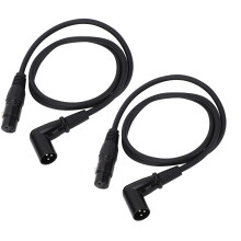 2 Stück Mikrofon- Verlängerungskabel 3-poliger XLR Stecker männlich auf weiblich, Mikrofonkabel-Adapter für Lautsprecher, Mischpult, Verstä