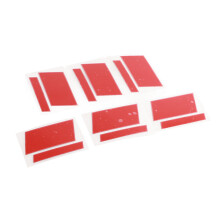 6pcs Red Reflective PET Car Wheel Decals 7x5cm for 18-21in Wheels