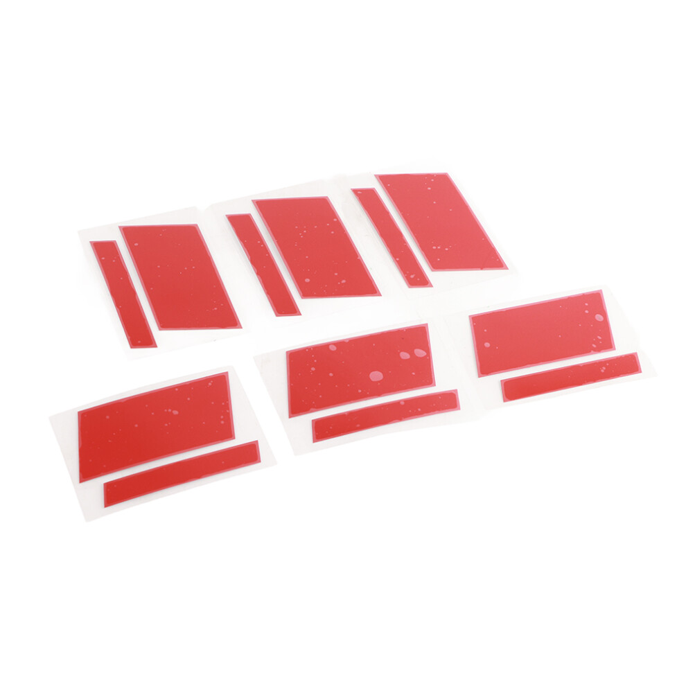 6Pcs Reflective Pet Car Wheel Decals 7X5cm For 18-21In Wheels Red 7601332472980