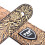 Correa de guitarra ajustable con estampado floral amarillo PU 12