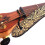 Correa de guitarra ajustable con estampado floral amarillo PU 1