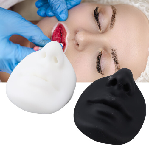 Labbro da pratica per tatuaggio 2 pezzi 7.5x7 cm Nero/Bianco