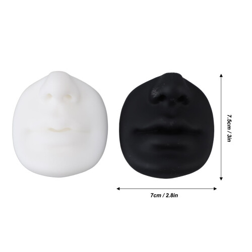Labbro da pratica per tatuaggio 2 pezzi 7.5x7 cm Nero/Bianco 1