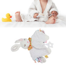 Baby-Sicherheitsdecke 28 cm / 11 Zoll Plüsch weiß