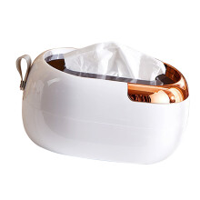 Desktop-Serviettenhalter Einfach Großer Fassungsvermögen Wandmontiert Spring-Pressung Tissue Boxspender für Wohnzimmer Bad Schlafzimmer Wei