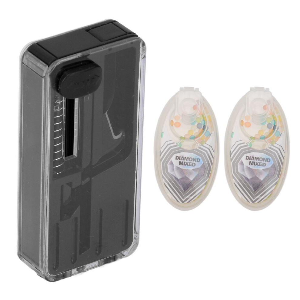 Black Cigarette Burst Capsule Box Abs One-Hand Operation Bead Holder