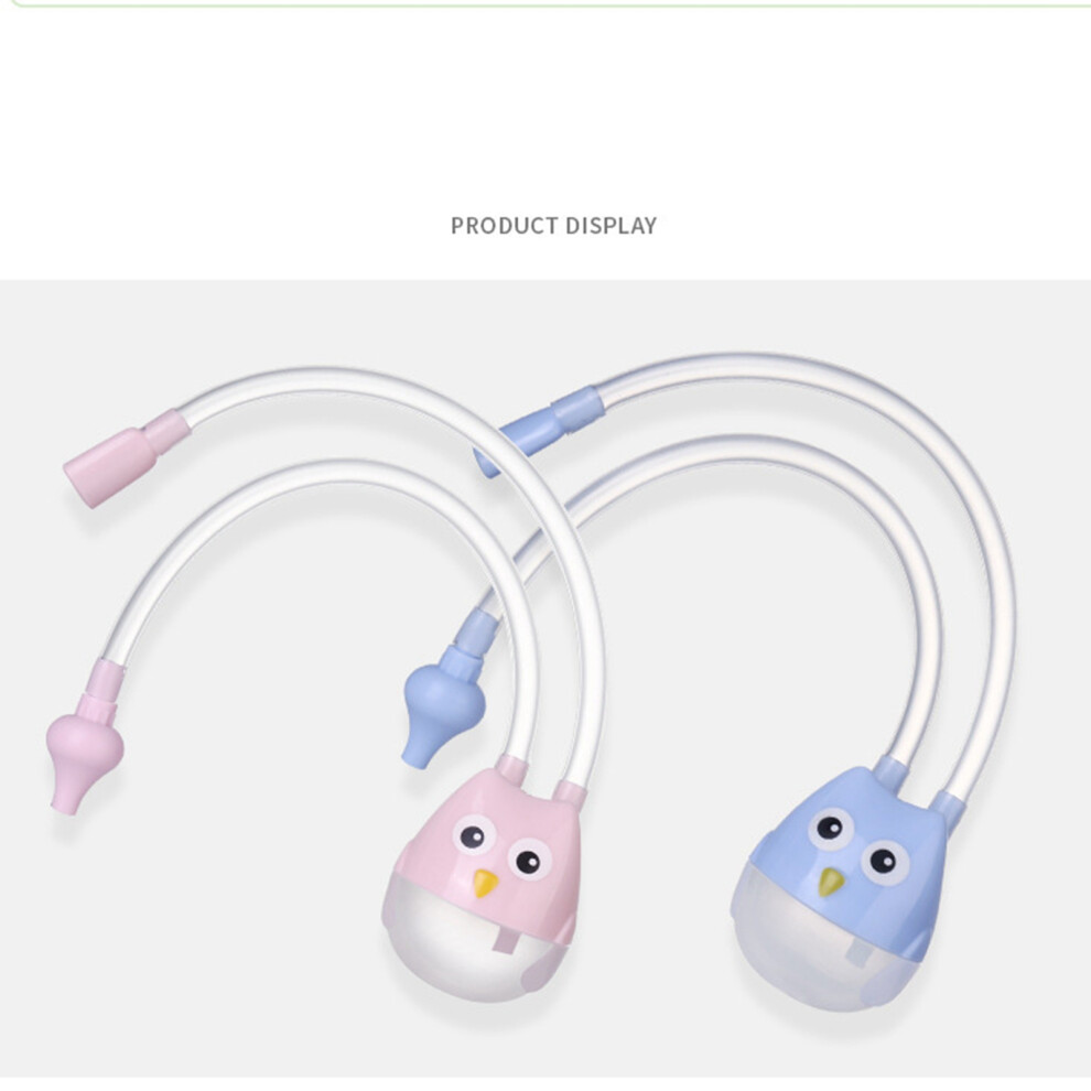 Safe Silicone Nasal Aspirator With Anti-Backflow For Easy Baby Care Pink