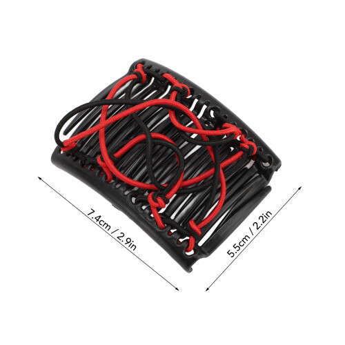 6er-Pack Stretchy Magic Haar-Kamm 7,4x5,5 cm Rot 1