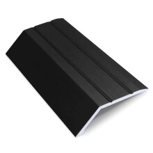 Black Aluminium Ramp Transition Strip 43mm x 10mm Self Adhesive TAS 2.7m