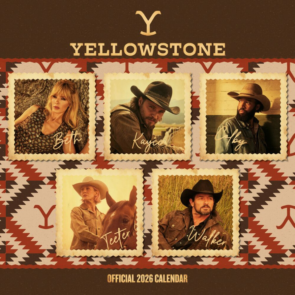 YELLOWSTONE 2026 SQUARE CALENDAR