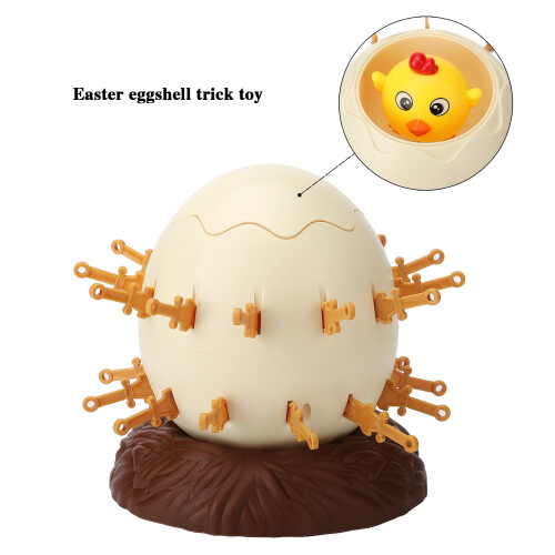 Easter Eggshell Trick Toy Pirate Sword & Barrel – 17x16cm White 2
