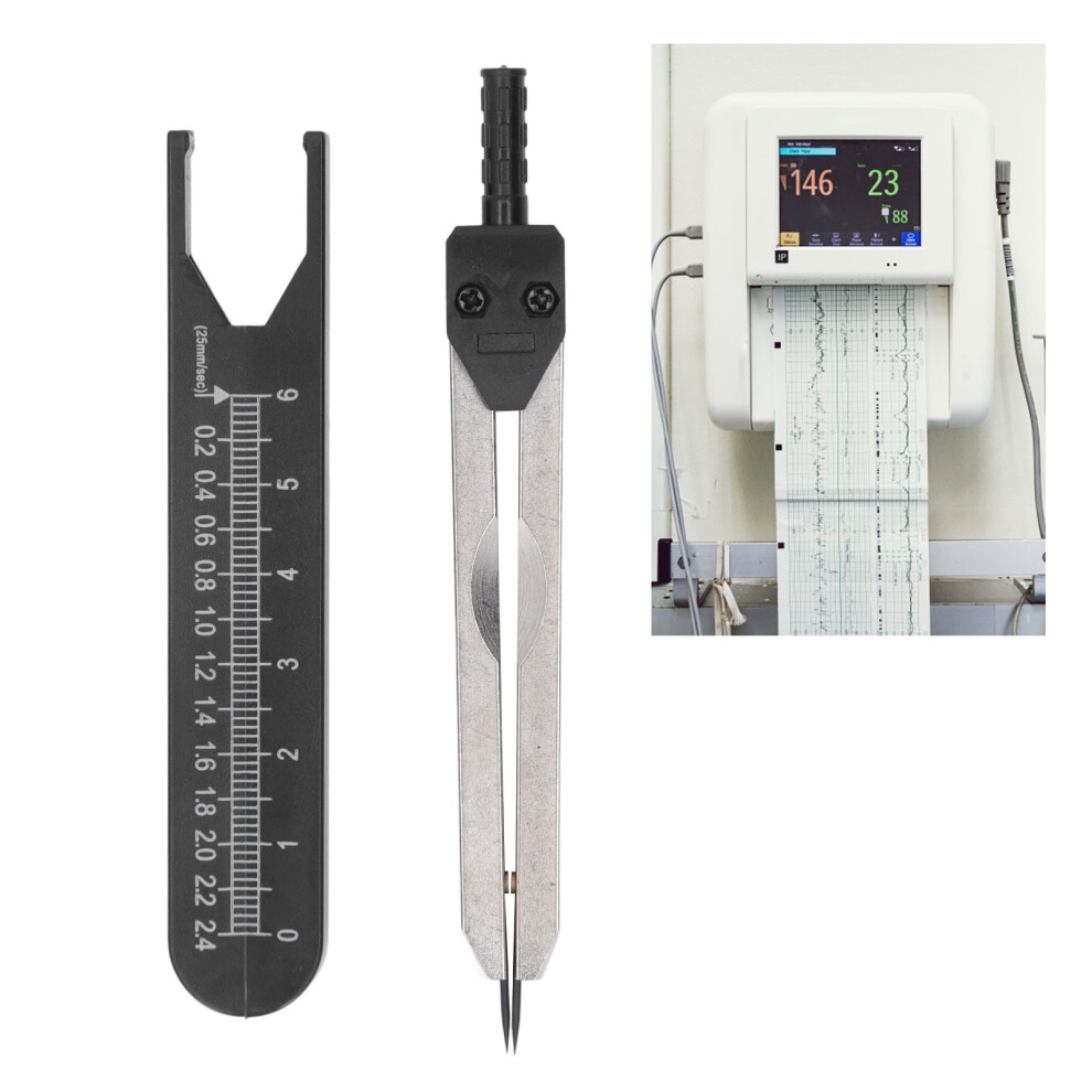 Stainless Steel Ekg Calipers Â 0-2.4In Drafting Divider Measuring Tool, Black 9491332504006