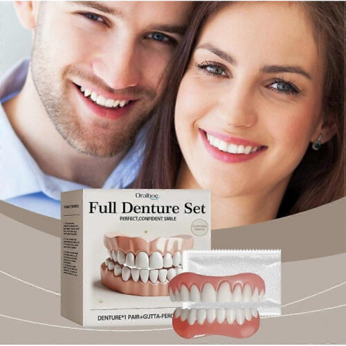 (1pc) Advanced Customized Full Denture Set, Silicone Reline Denture Set 1