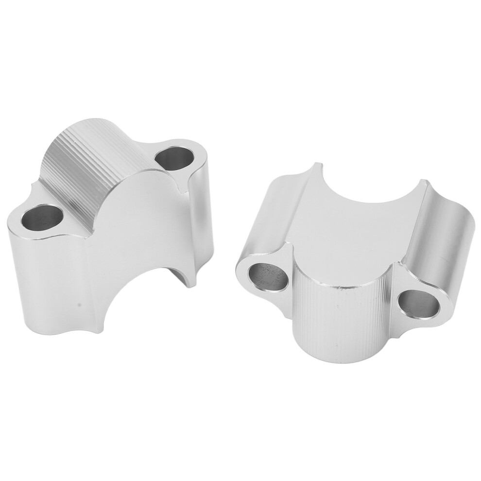 22Mm Handlebar Riser Clamp With 30Mm Lifting For Bikes Atv Silver 8191332508684