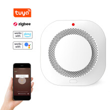 Zigbee Wireless Smoke Detector 80dB 106x106x41.5mm Home Safety Sensor