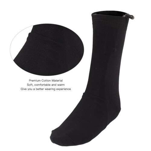 Calcetines calefactados de algodón con batería unisex 2x AA 2