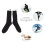 Calcetines calefactados de algodón con batería unisex 2x AA 7