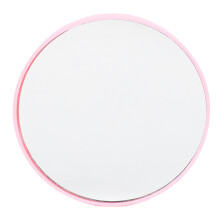 Specchio ingrandente 10x, 7,5 cm, rosa, 2 ventose