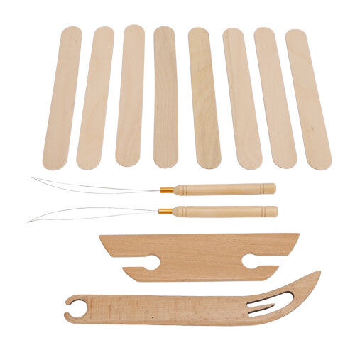 12Pcs Beech Wood Weaving Shuttle Kit for Looms, Handcraft Tool Set 2