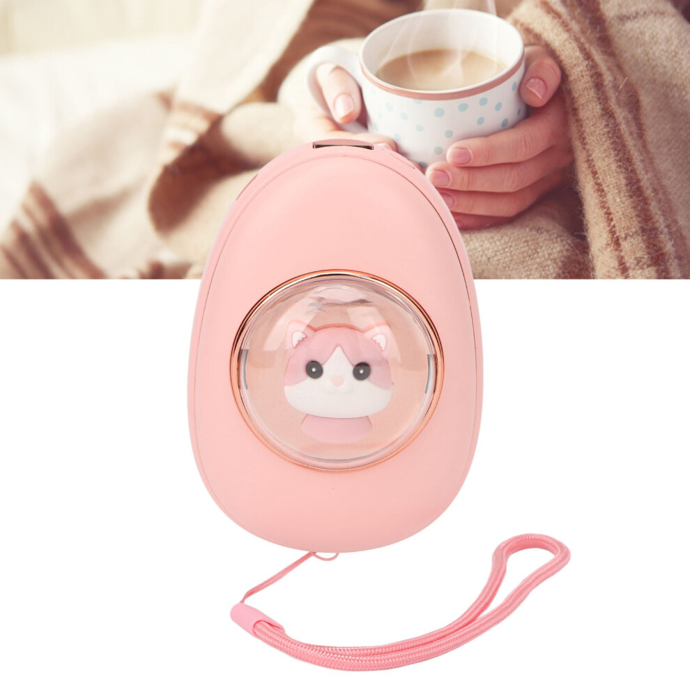 2-in-1 Space Capsule Hand Warmer & Power Bank Pink Cat 1800mAh