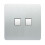 Trendi Switch Trendi Switch 2 Gang RJ45 Cat 6 Modern Designer PC Ethernet Socketin Platinum Silver 1