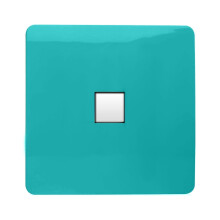 Trendi Switch 1 Gang RJ45 Cat 6 Modern Designer PC Ethernet Socketin Bright Teal
