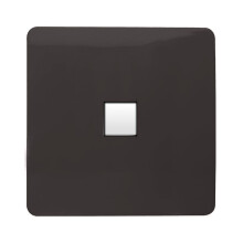 Trendi Switch 1 Gang RJ45 Cat 6 Modern Designer PC Ethernet Socketin Dark Mocha Brown