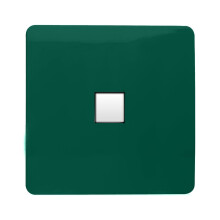 Trendi Switch 1 Gang RJ45 Cat 6 Modern Designer PC Ethernet Socketin Dark Forest Green