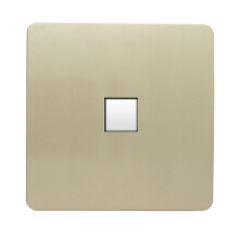 Trendi Switch 1 Gang RJ45 Cat 6 Modern Designer PC Ethernet Socketin Champagne Gold