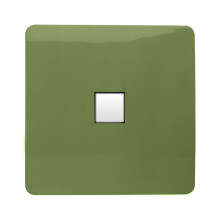 Trendi Switch 1 Gang RJ45 Cat 6 Modern Designer PC Ethernet Socketin Moss Green