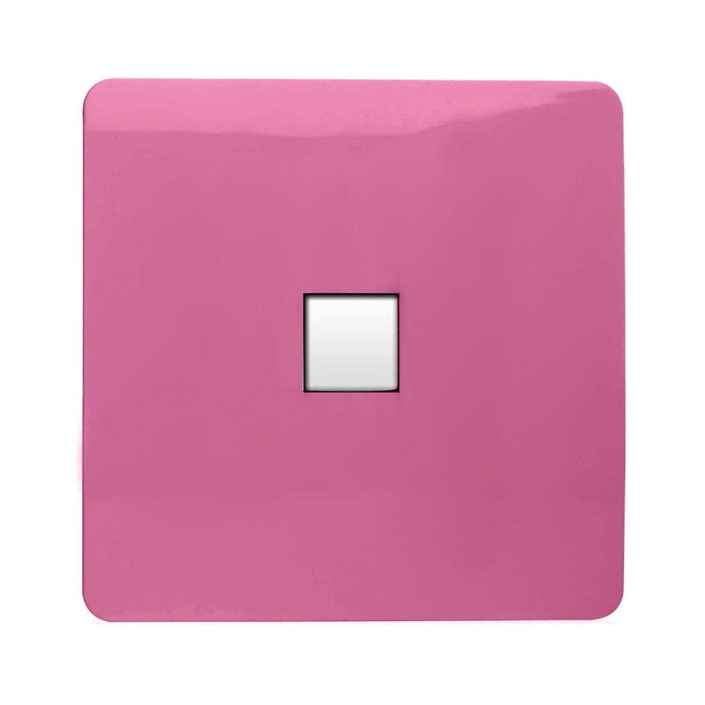 Trendi Switch 1 Gang Rj45 Cat 6 Modern Designer Pc Ethernet Socketin Candy Pink