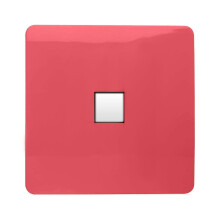 Trendi Switch 1 Gang RJ45 Cat 6 Modern Designer PC Ethernet Socketin Strawberry Red
