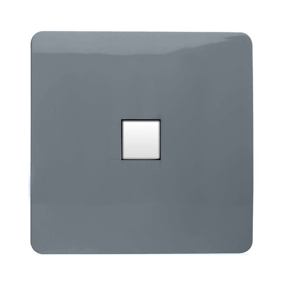 Trendi Switch 1 Gang Rj45 Cat 6 Modern Designer Pc Ethernet Socketin Warm Grey