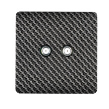 Trendi Switch 2 Gang Male F-Type Satellite Television Socketin Carbon Fibre