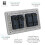 Trendi Switch Trendi Switch 4 Gang Light Switch (2x 1 or 2 Way & 2 x Intermediate)in Matt Black 4
