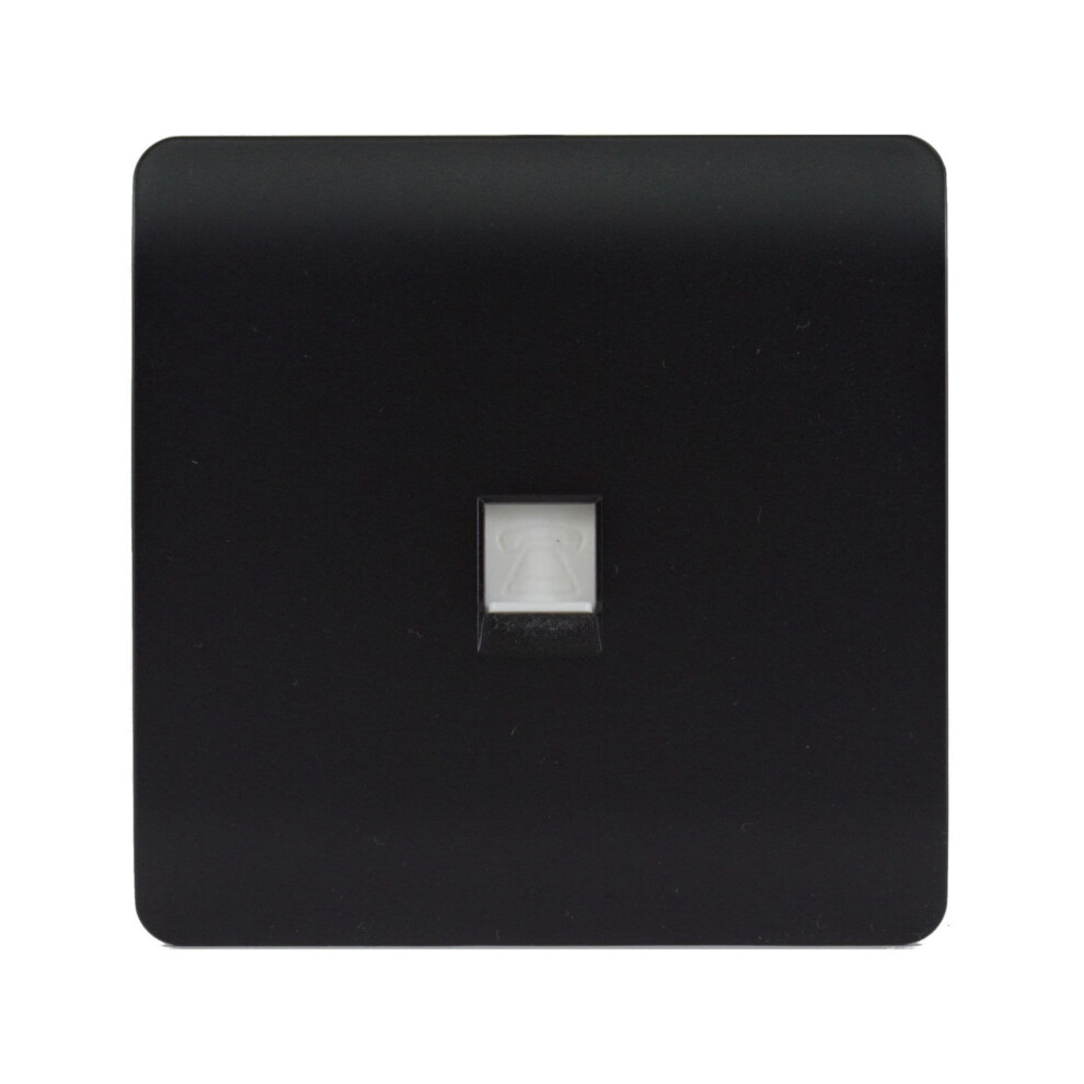 Trendi Switch 1 Gang Rj45 Cat 6 Pc Ethernet Socket - Matt Black - Image 2