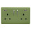 Trendi Switch Trendi Switch 2 Gang USB 3100mA Plug Socketin Moss Green 1