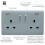 Trendi Switch Trendi Switch 2 Gang USB 3100mA Plug Socketin Cool Grey 2