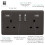 Trendi Switch Trendi Switch 2 Gang USB 3100mA Plug Socketin Dark Mocha Brown 2