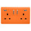 Trendi Switch Trendi Switch 2 Gang USB 3100mA Plug Socketin Sunset Orange 1