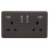 Trendi Switch Trendi Switch 2 Gang USB 3100mA Plug Socketin Dark Mocha Brown 1