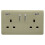 Trendi Switch Trendi Switch 2 Gang USB 3100mA Plug Socketin Champagne Gold 1